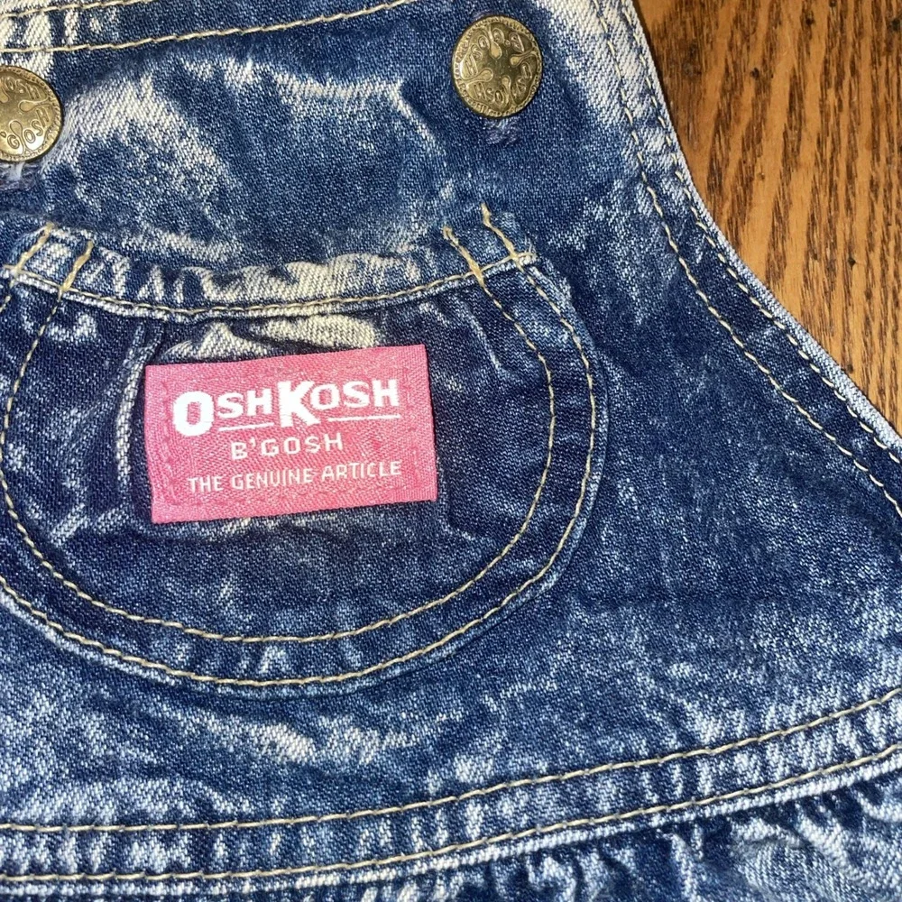 OshKosh B'Gosh 90s Stonewash‎ Vintage Jean Skirt Jumper 18 mo